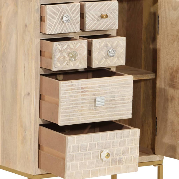 Senkki Kecskes 55x30x76cm (mangopuu ja rauta)