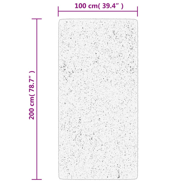 Pörrömatto PAMPLONA korkeanukka moderni sininen 100x200 cm