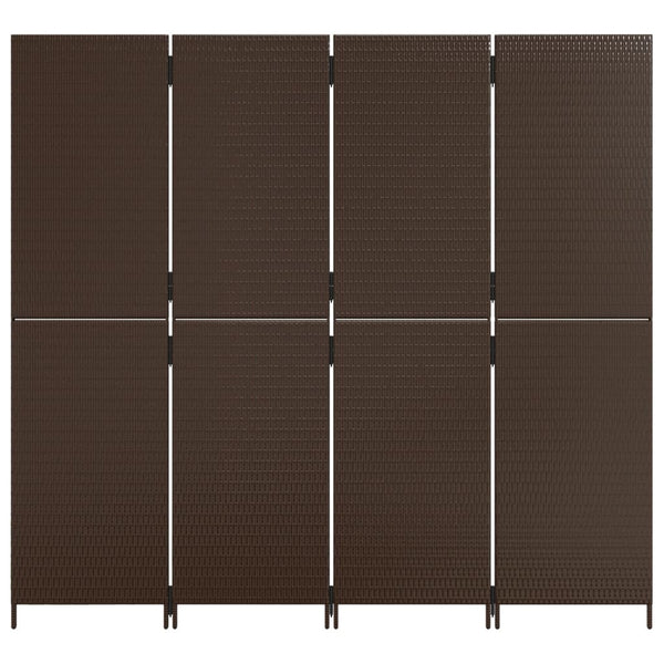 Tilanjakaja 4 paneelia ruskea polyrottinki