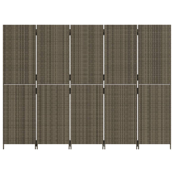 Tilanjakaja 5 paneelia harmaa polyrottinki