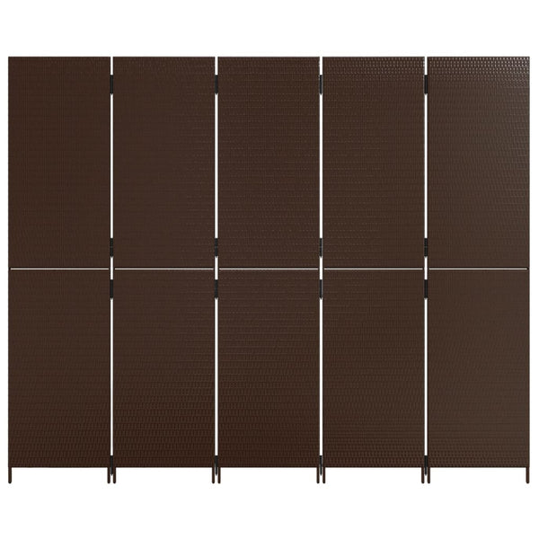 Tilanjakaja 5 paneelia ruskea polyrottinki