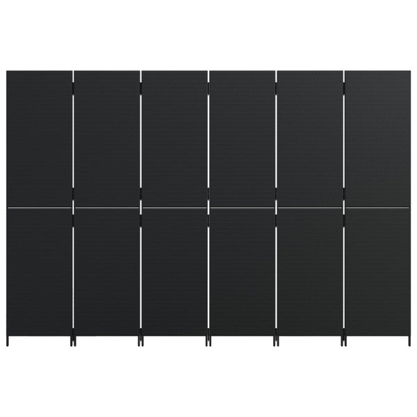 Tilanjakaja 6 paneelia musta polyrottinki