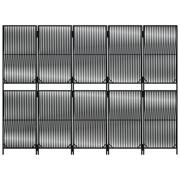 Tilanjakaja 5 paneelia musta polyrottinki