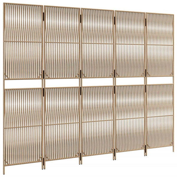 Tilanjakaja 5 paneelia beige polyrottinki