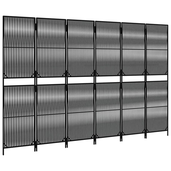 Tilanjakaja 6 paneelia musta polyrottinki