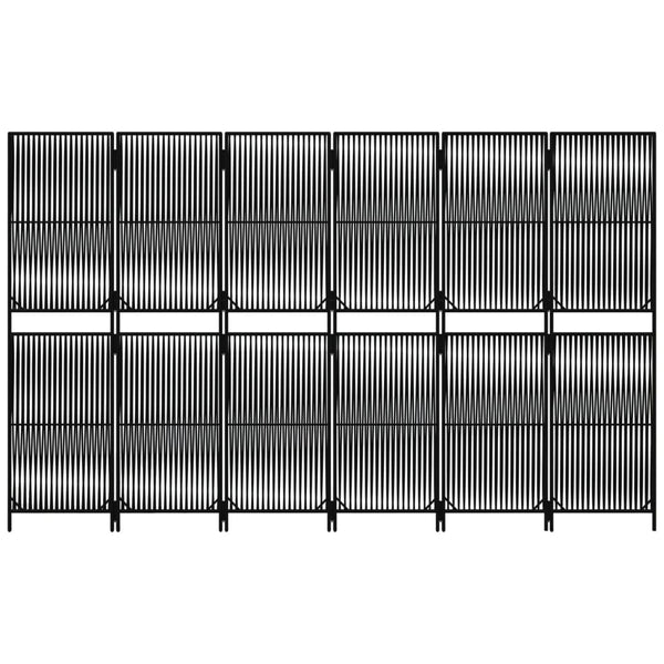 Tilanjakaja 6 paneelia musta polyrottinki