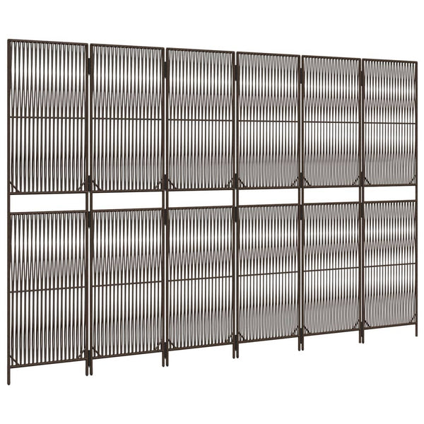 Tilanjakaja 6 paneelia ruskea polyrottinki