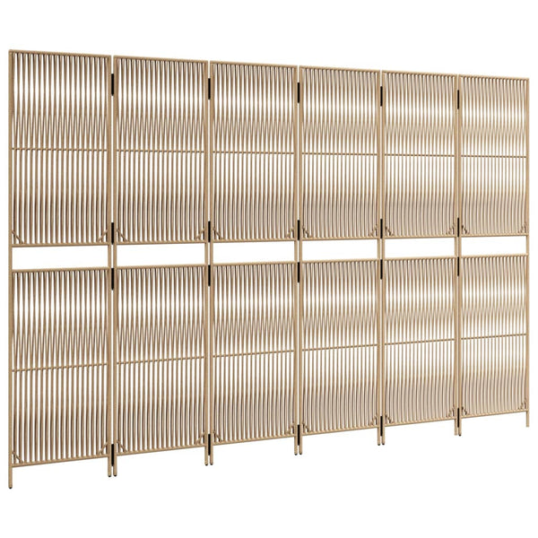 Tilanjakaja 6 paneelia beige polyrottinki