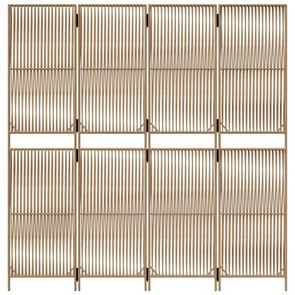 Tilanjakaja 4 paneelia beige polyrottinki