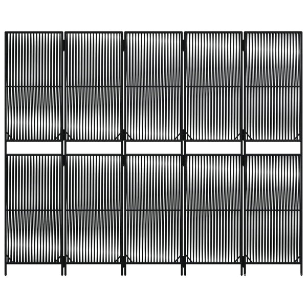 Tilanjakaja 5 paneelia musta polyrottinki