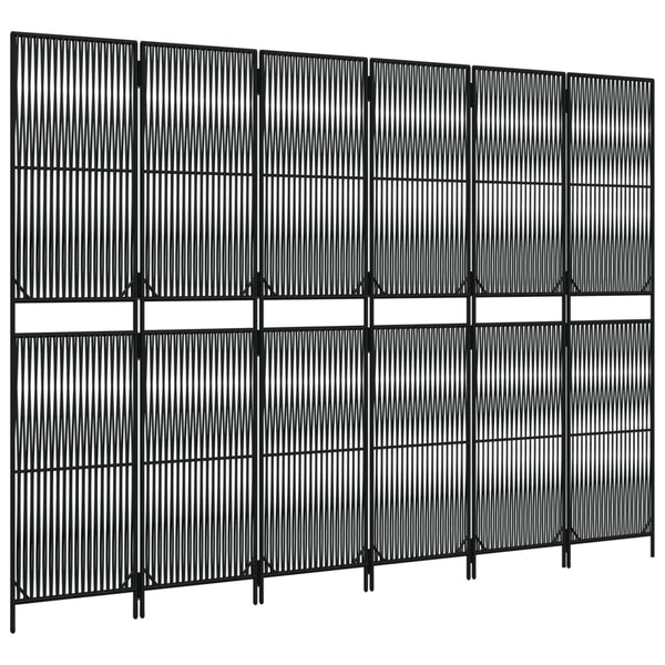 Tilanjakaja 6 paneelia musta polyrottinki