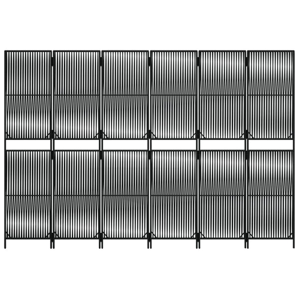 Tilanjakaja 6 paneelia musta polyrottinki