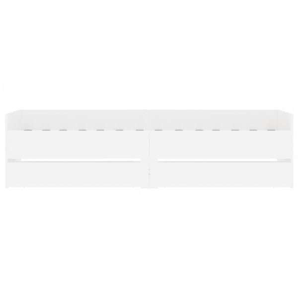 Sängynrunko laatikoilla valkoinen 90x200 cm