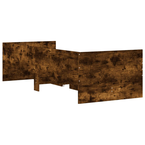 Sängynrunko laatikoilla savutammi 75x190 cm Small Single