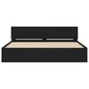 Sängynrunko päädyllä musta 180x200 cm