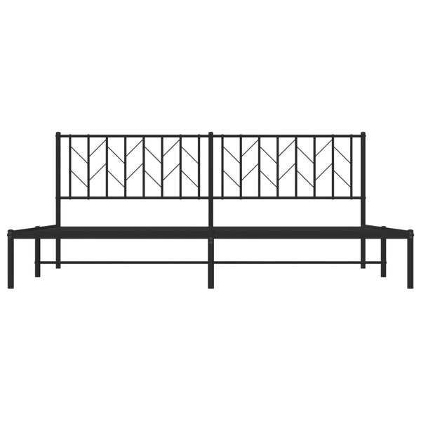 Musta metallinen sängynrunko päädyllä Tchervincky 200x200cm