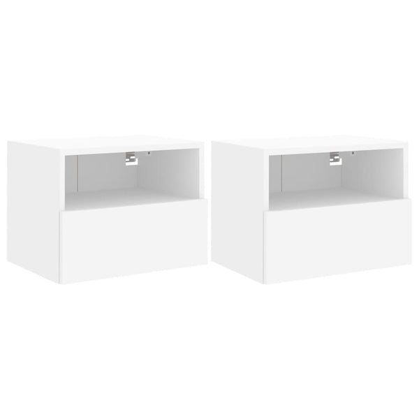 TV-seinäkaapit 2 kpl valkoinen 40x30x30 cm tekninen puu