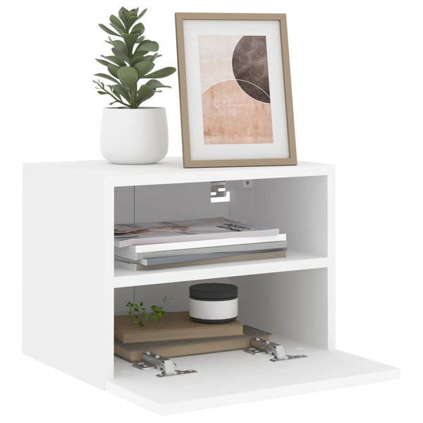 TV-seinäkaapit 2 kpl valkoinen 40x30x30 cm tekninen puu