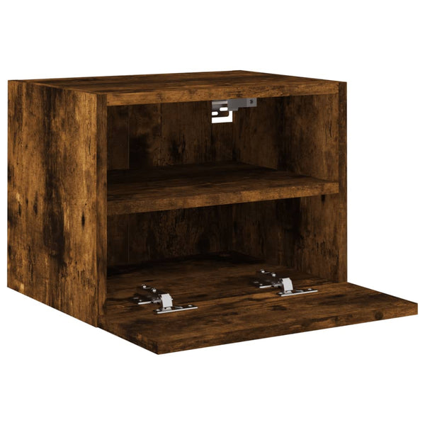 TV-seinäkaappi 2 kpl savutammi 40x30x30 cm tekninen puu