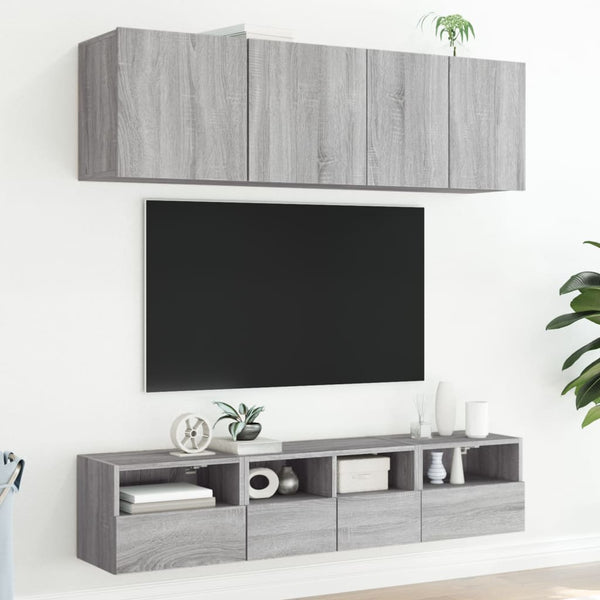 TV-seinäkaappi harmaa Sonoma 40x30x30 cm tekninen puu