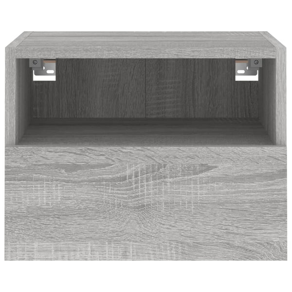 TV-seinäkaapit 2 kpl harmaa Sonoma 40x30x30 cm tekninen puu