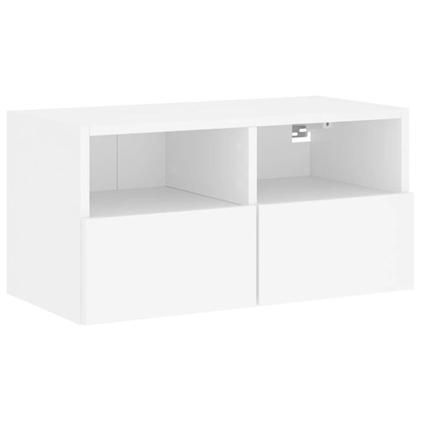 TV-seinäkaappi valkoinen 60x30x30 cm tekninen puu