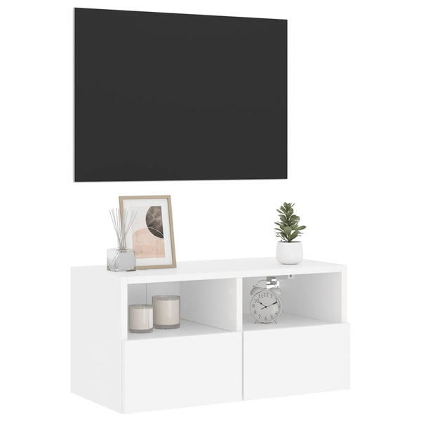 TV-seinäkaappi valkoinen 60x30x30 cm tekninen puu