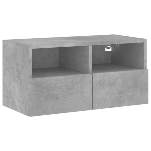 TV-seinäkaappi betoninharmaa 60x30x30 cm tekninen puu