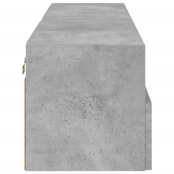 TV-seinäkaapit 2 kpl betoninharmaa 60x30x30 cm tekninen puu