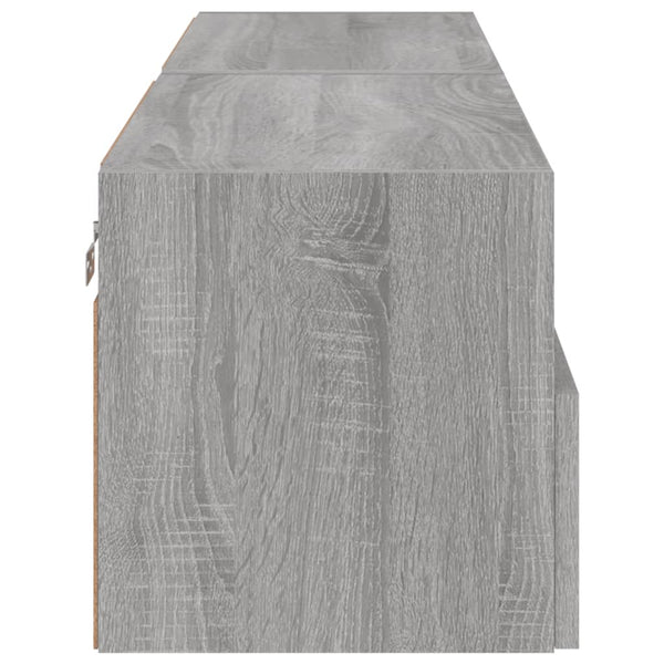 TV-seinäkaapit 2 kpl harmaa Sonoma 60x30x30 cm tekninen puu