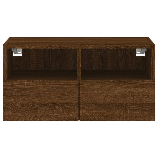 TV-seinäkaappi ruskea tammi 60x30x30 cm tekninen puu