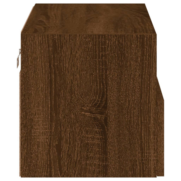 TV-seinäkaappi ruskea tammi 60x30x30 cm tekninen puu