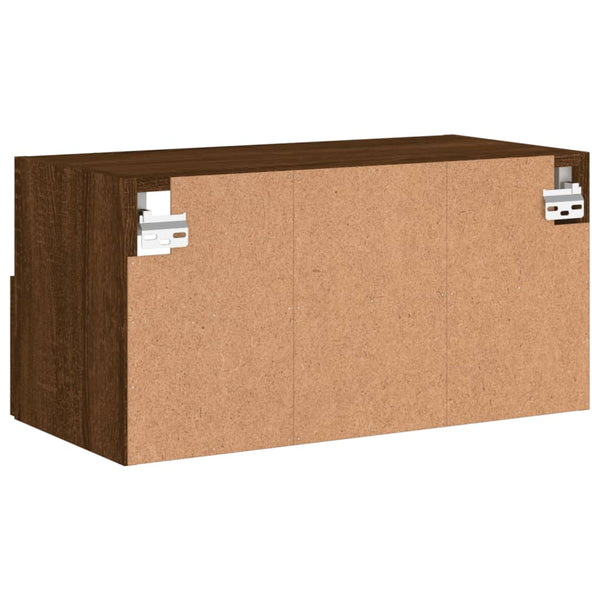 TV-seinäkaappi ruskea tammi 60x30x30 cm tekninen puu