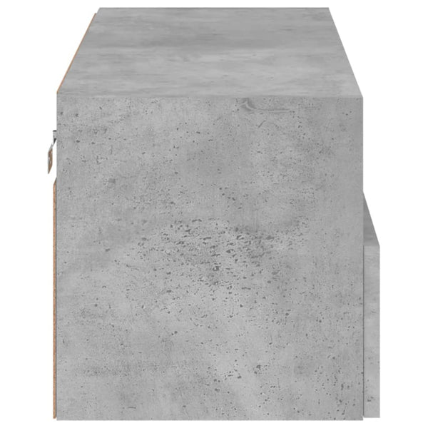 TV-seinäkaapit betoninharmaa 80x30x30 cm tekninen puu
