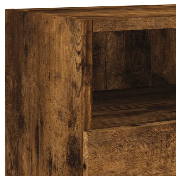 TV-seinäkaappi savutammi 80x30x30 cm tekninen puu