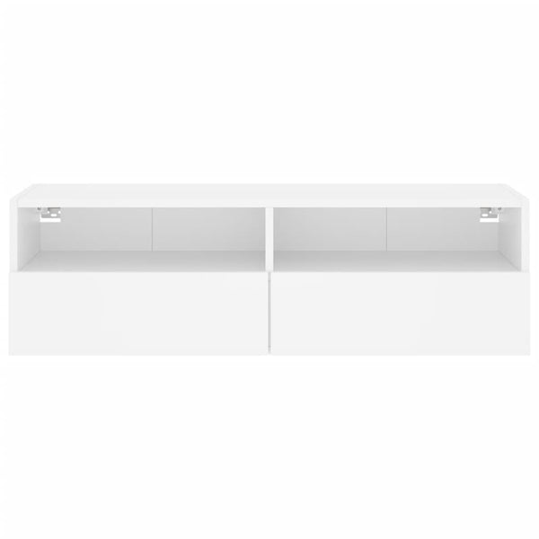 TV-seinäkaappi valkoinen 100x30x30 cm tekninen puu