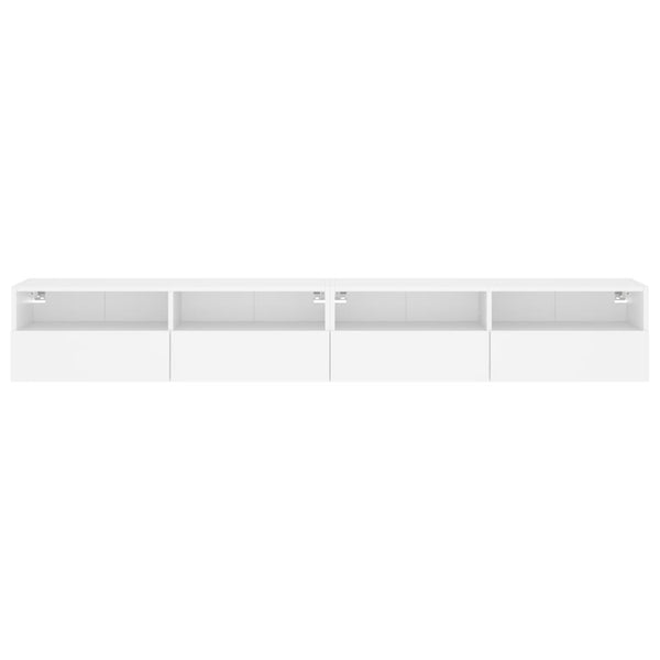 TV-seinäkaapit 2 kpl valkoinen 100x30x30 cm tekninen puu