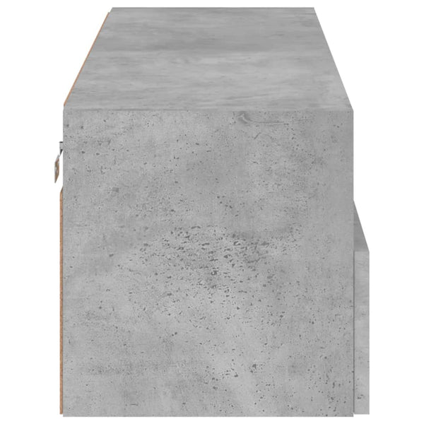 TV-seinäkaappi betoninharmaa 100x30x30 cm tekninen puu