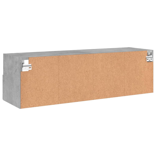TV-seinäkaappi betoninharmaa 100x30x30 cm tekninen puu