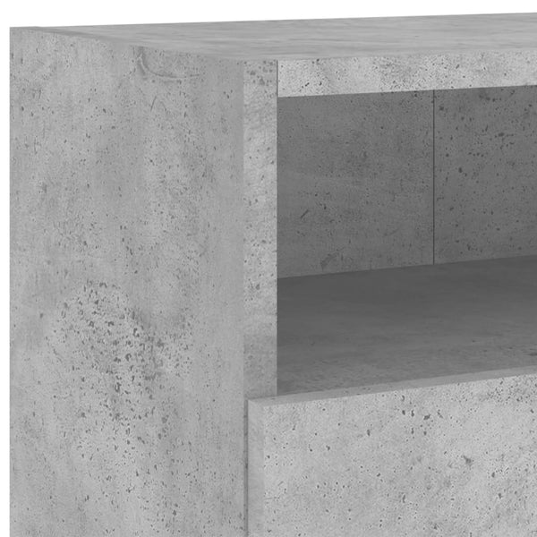 TV-seinäkaapit 2 kpl betoninharmaa 100x30x30 cm tekninen puu