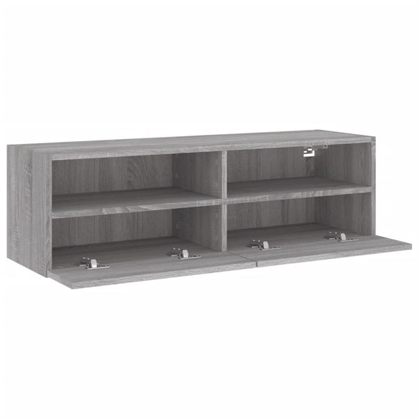 Harmaa tv-seinäkaappi Iuven 100x30x30cm (puinen)