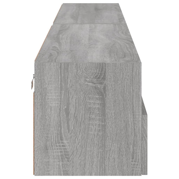 TV-seinäkaapit 2 kpl harmaa Sonoma 100x30x30 cm tekninen puu