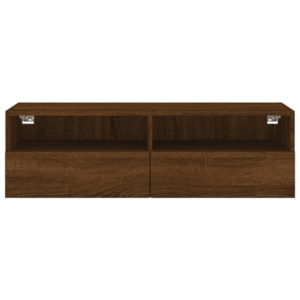 Ruskea tv-seinäkaappi Iuven 100x30x30cm (puinen)