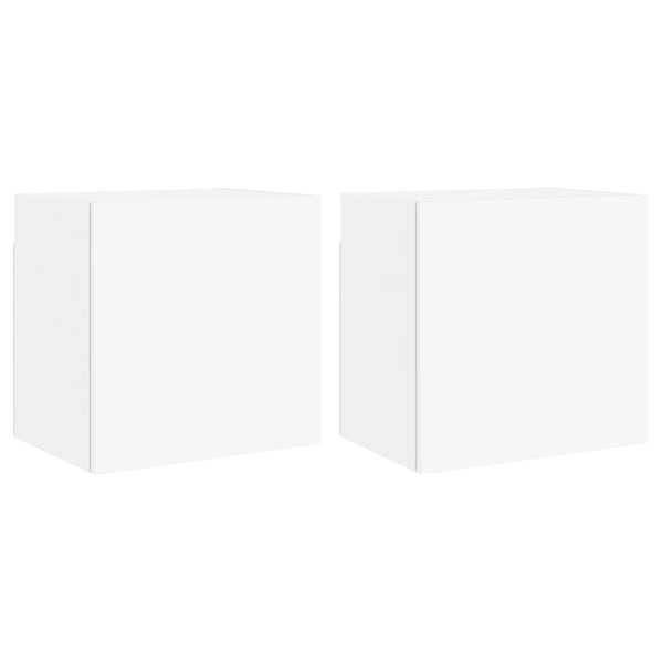 TV-seinäkaapit 2 kpl valkoinen 40,5x30x40 cm tekninen puu