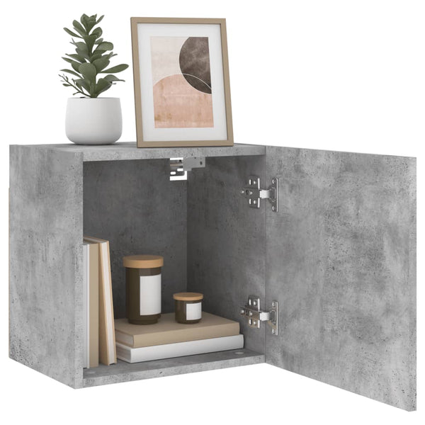 TV-seinäkaapit 2 kpl betoninharmaa 40,5x30x40 cm tekninen puu