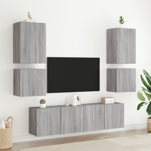 TV-seinäkaappi harmaa Sonoma 40,5x30x40 cm tekninen puu
