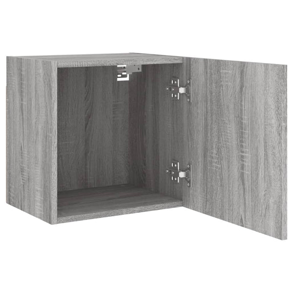 TV-seinäkaapit 2 kpl harmaa Sonoma 40,5x30x40 cm tekninen puu