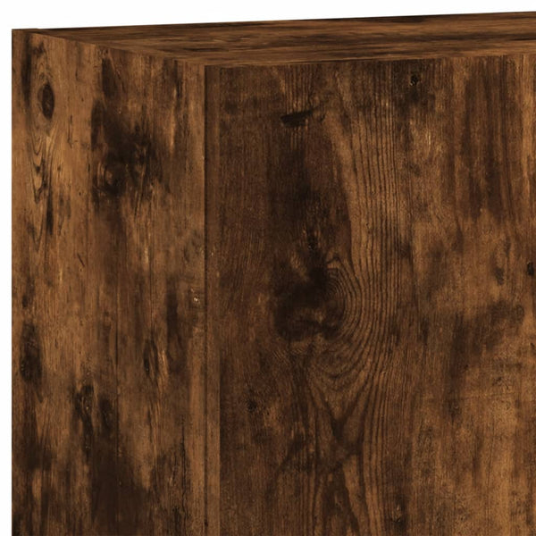 TV-seinäkaappi savutammi 40,5x30x90 cm tekninen puu