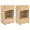 TV-seinäkaapit LED-valoilla 2 kpl Sonoma-tammi 40x30x60,5 cm