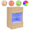TV-seinäkaapit LED-valoilla 2 kpl Sonoma-tammi 40x30x60,5 cm